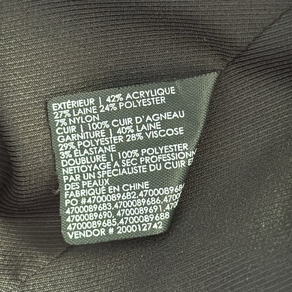 Club Monaco Black and Gray Tweed Blazer Modern Collarless Design Size 0 - Picture 4 of 6